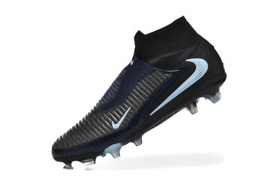 Men's Nike Phantom 6 Elite High FG Firm Ground High-Tops Football Boots - Silver/White/Black