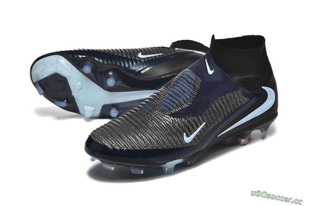 Men's Nike Phantom 6 Elite High FG Firm Ground High-Tops Football Boots - Silver/White/Black 3