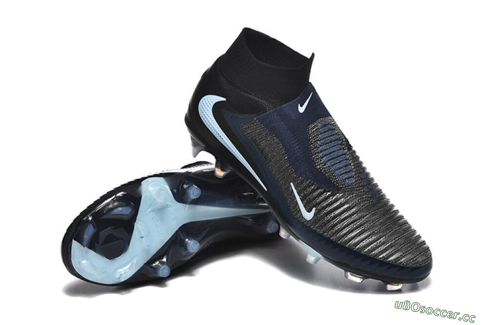 Men's Nike Phantom 6 Elite High FG Firm Ground High-Tops Football Boots - Silver/White/Black 4