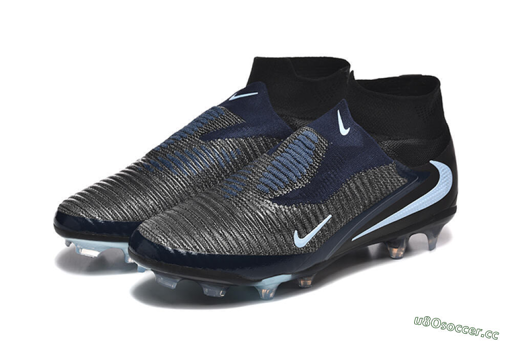 Men's Nike Phantom 6 Elite High FG Firm Ground High-Tops Football Boots - Silver/White/Black 5