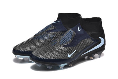 Men's Nike Phantom 6 Elite High FG Firm Ground High-Tops Football Boots - Silver/White/Black