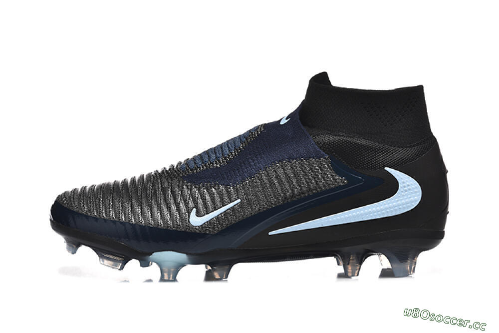 Men's Nike Phantom 6 Elite High FG Firm Ground High-Tops Football Boots - Silver/White/Black 0