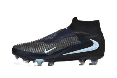 Men's Nike Phantom 6 Elite High FG Firm Ground High-Tops Football Boots - Silver/White/Black