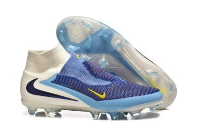 Men's Nike Phantom 6 Elite High FG Firm Ground High-Tops Football Boots - Blue/Yellow/Black