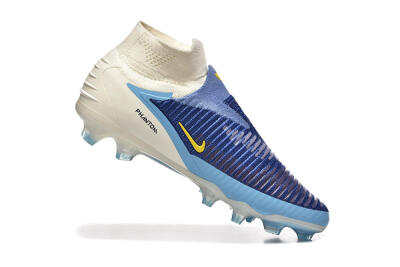 Men's Nike Phantom 6 Elite High FG Firm Ground High-Tops Football Boots - Blue/Yellow/Black