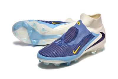Men's Nike Phantom 6 Elite High FG Firm Ground High-Tops Football Boots - Blue/Yellow/Black