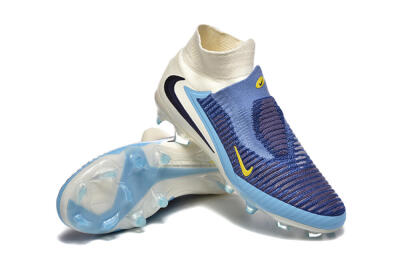 Men's Nike Phantom 6 Elite High FG Firm Ground High-Tops Football Boots - Blue/Yellow/Black