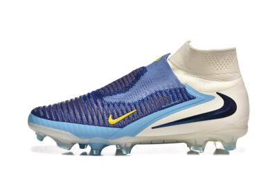 Men's Nike Phantom 6 Elite High FG Firm Ground High-Tops Football Boots - Blue/Yellow/Black