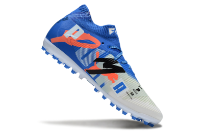 Men's Puma Future 8 Ultimate MG Multi Ground Low-Tops Football Boots - Blue/White/Silver