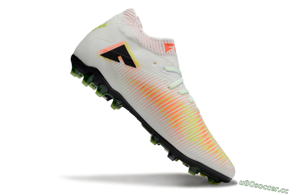 Men's Puma Future 8 Ultimate MG Multi Ground Low-Tops Football Boots - White/Red/Yellow 4