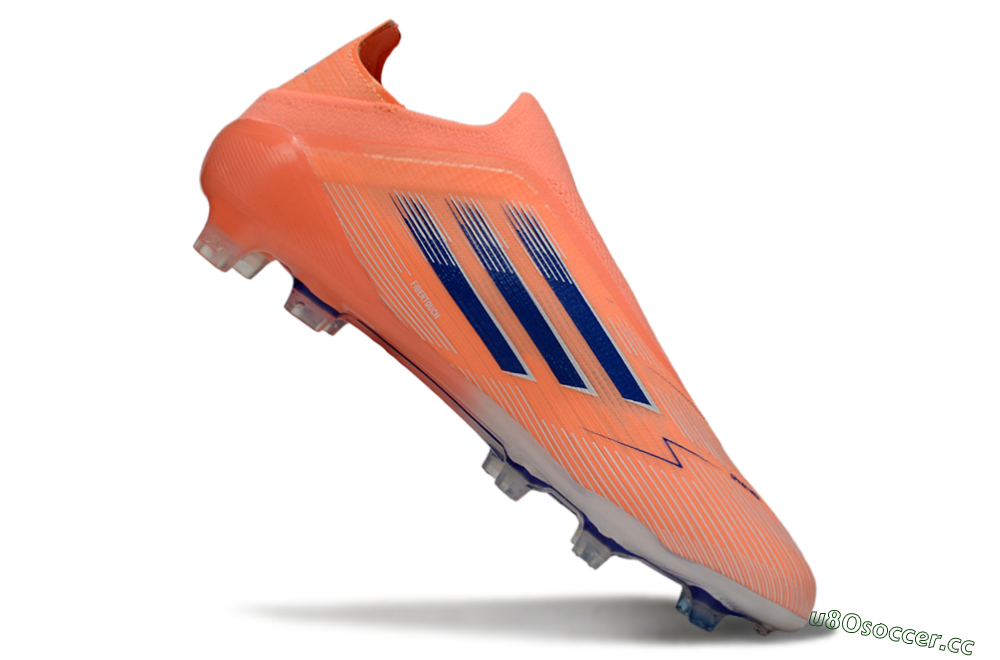 Unisex Adidas F50+ Elite Laceless FG Firm Ground Low-Tops Football Boots - Red/Blue/Silver 4