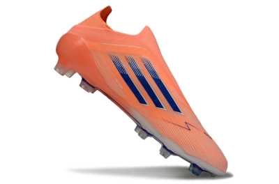 Unisex Adidas F50+ Elite Laceless FG Firm Ground Low-Tops Football Boots - Red/Blue/Silver