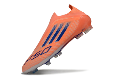Unisex Adidas F50+ Elite Laceless FG Firm Ground Low-Tops Football Boots - Red/Blue/Silver