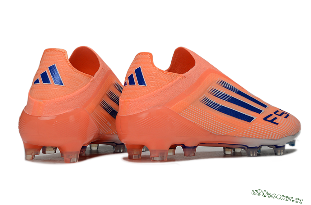 Unisex Adidas F50+ Elite Laceless FG Firm Ground Low-Tops Football Boots - Red/Blue/Silver 6