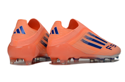Unisex Adidas F50+ Elite Laceless FG Firm Ground Low-Tops Football Boots - Red/Blue/Silver