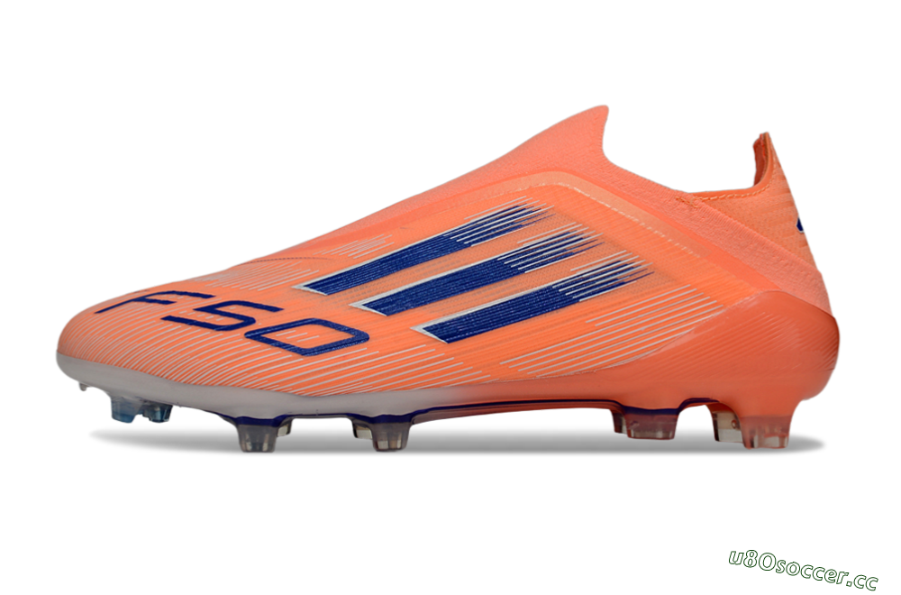 Unisex Adidas F50+ Elite Laceless FG Firm Ground Low-Tops Football Boots - Red/Blue/Silver 0