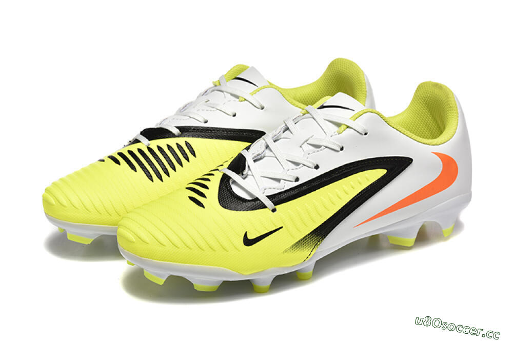 Men's Nike Phantom 6 Elite FG Firm Ground Low-Tops Football Boots - Yellow/Black/Red 5