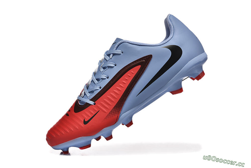 Men's Nike Phantom 6 Elite FG Firm Ground Low-Tops Football Boots - Red/Blue/Black 8