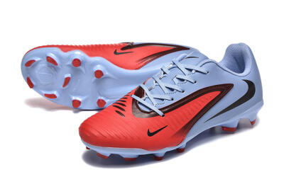 Men's Nike Phantom 6 Elite FG Firm Ground Low-Tops Football Boots - Red/Blue/Black