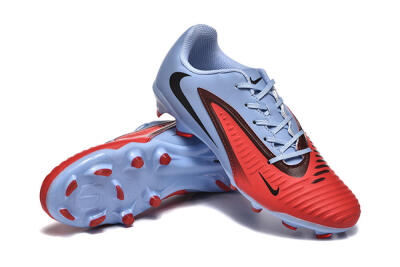Men's Nike Phantom 6 Elite FG Firm Ground Low-Tops Football Boots - Red/Blue/Black