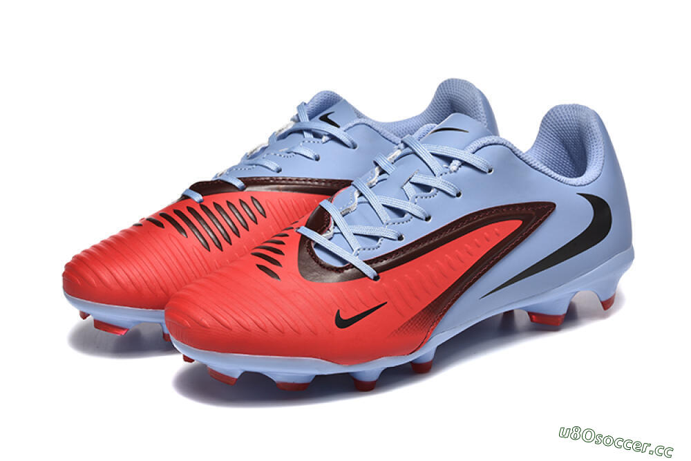 Men's Nike Phantom 6 Elite FG Firm Ground Low-Tops Football Boots - Red/Blue/Black 5
