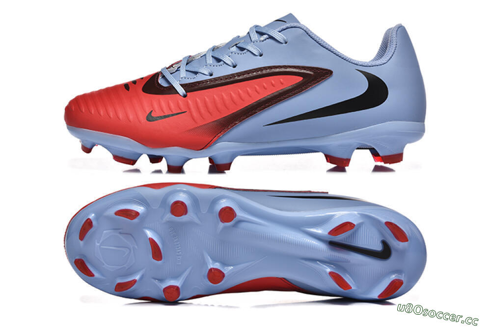 Men's Nike Phantom 6 Elite FG Firm Ground Low-Tops Football Boots - Red/Blue/Black 1