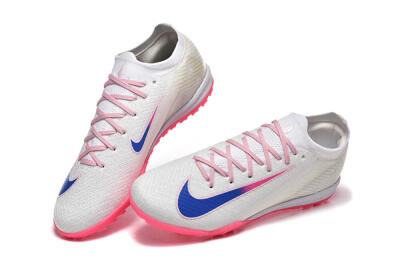 Men's Nike Air Zoom Mercurial Vapor 16 Elite TF Artificial Turf Low-Tops Football Shoes - White/Blue/Pink