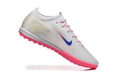 Men's Nike Air Zoom Mercurial Vapor 16 Elite TF Artificial Turf Low-Tops Football Shoes - White/Blue/Pink