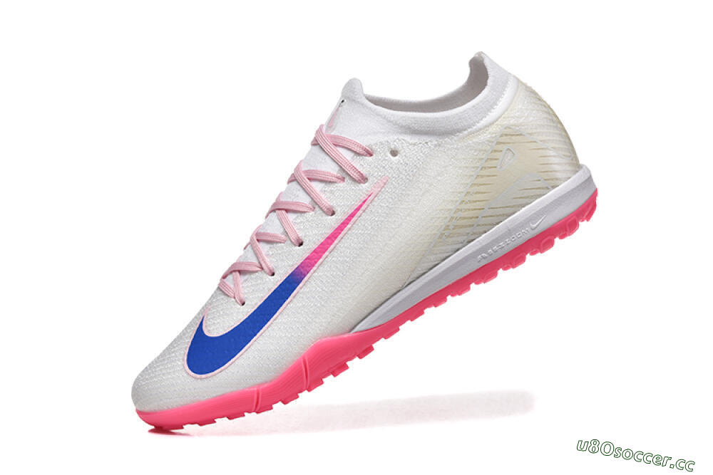 Men's Nike Air Zoom Mercurial Vapor 16 Elite TF Artificial Turf Low-Tops Football Shoes - White/Blue/Pink 8