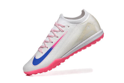 Men's Nike Air Zoom Mercurial Vapor 16 Elite TF Artificial Turf Low-Tops Football Shoes - White/Blue/Pink