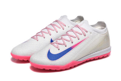 Men's Nike Air Zoom Mercurial Vapor 16 Elite TF Artificial Turf Low-Tops Football Shoes - White/Blue/Pink
