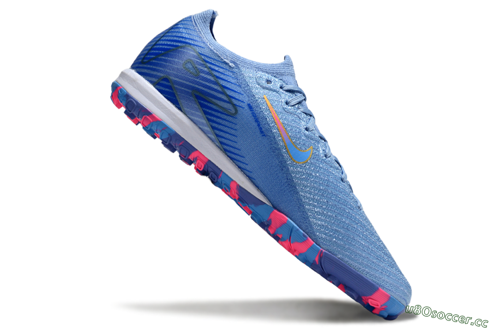 Unisex Nike Air Zoom Mercurial Vapor 16 Elite TF Artificial Turf Low-Tops Football Shoes - Blue/Pink/Gold 4