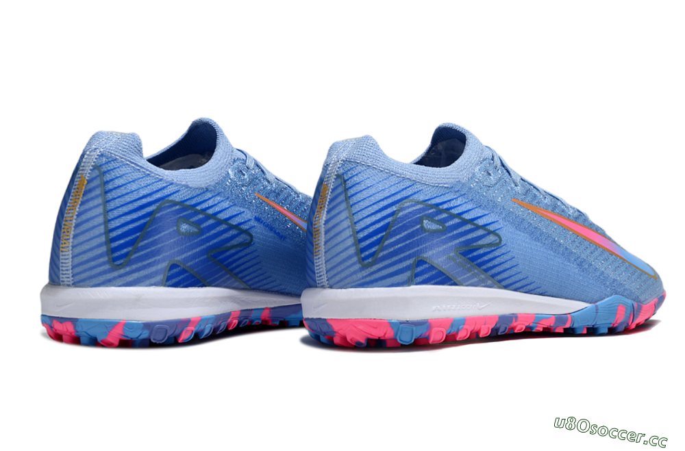 Unisex Nike Air Zoom Mercurial Vapor 16 Elite TF Artificial Turf Low-Tops Football Shoes - Blue/Pink/Gold 6