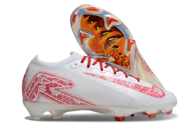 Unisex Nike Air Zoom Mercurial Vapor 16 Elite FG Firm Ground Low-Tops Football Boots - White/Red/Gold