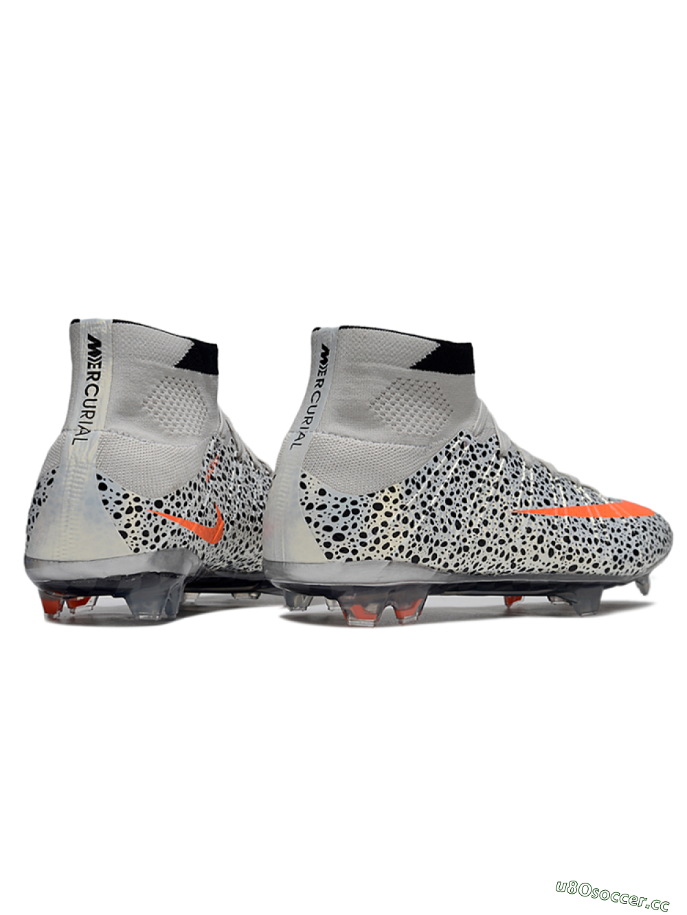 Men's Nike Air Zoom Mercurial Superfly 4 Elite FG Firm Ground High-Tops Football Boots - Grey/Red/Black 6