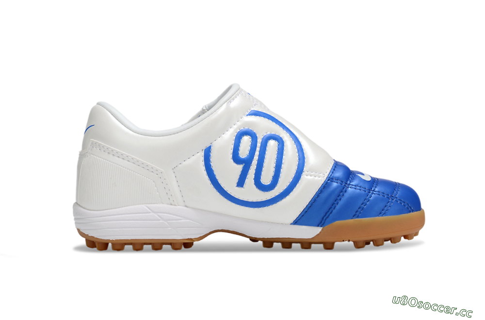 Kids Nike Total 90 III TF Artificial Turf Low-Tops Football Shoes - Blue/White/Brown 5