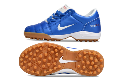 Kids Nike Total 90 III TF Artificial Turf Low-Tops Football Shoes - Blue/White/Brown