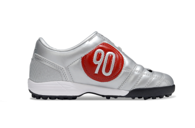 Kids Nike Total 90 III TF Artificial Turf Low-Tops Football Shoes - Silver/Black/White
