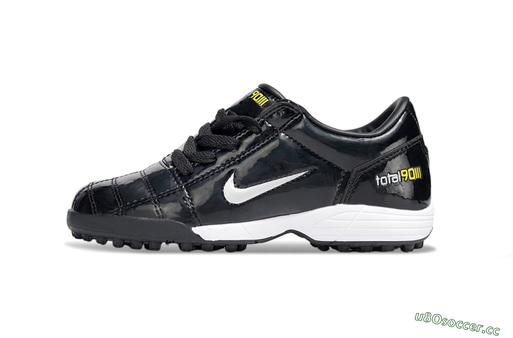 Kids Nike Total 90 III TF Artificial Turf Low-Tops Football Shoes - Black/White/Yellow 2