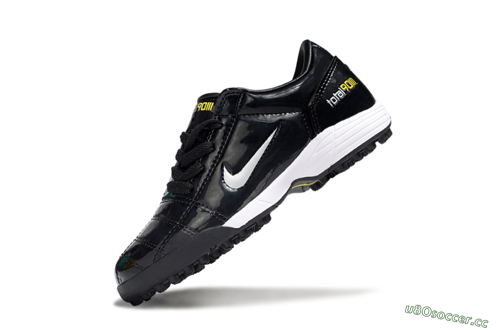 Kids Nike Total 90 III TF Artificial Turf Low-Tops Football Shoes - Black/White/Yellow 4