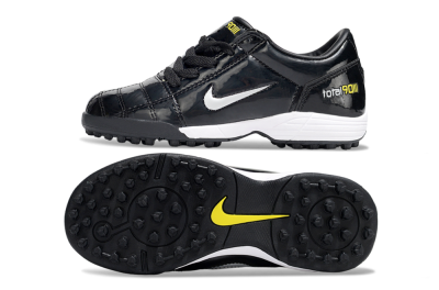 Kids Nike Total 90 III TF Artificial Turf Low-Tops Football Shoes - Black/White/Yellow
