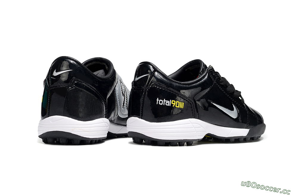 Kids Nike Total 90 III TF Artificial Turf Low-Tops Football Shoes - Black/White/Yellow 6