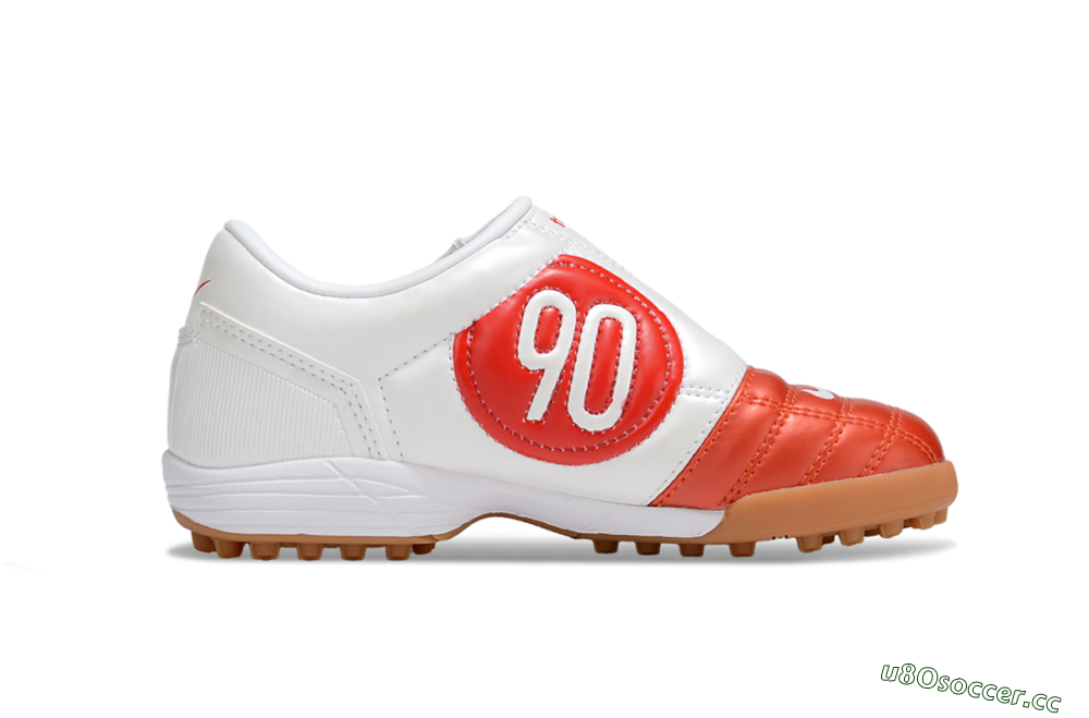 Kids Nike Total 90 III TF Artificial Turf Low-Tops Football Shoes - Red/White/Brown 6
