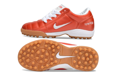 Kids Nike Total 90 III TF Artificial Turf Low-Tops Football Shoes - Red/White/Brown