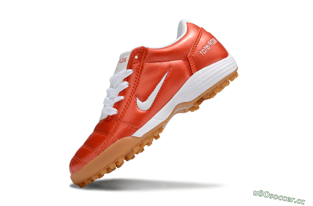 Kids Nike Total 90 III TF Artificial Turf Low-Tops Football Shoes - Red/White/Brown 4