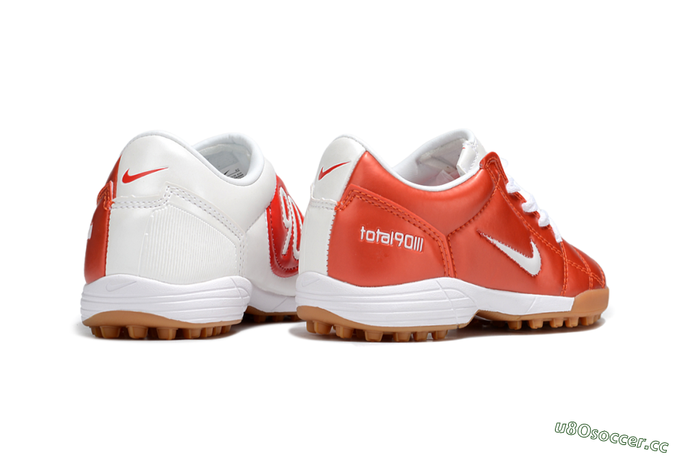 Kids Nike Total 90 III TF Artificial Turf Low-Tops Football Shoes - Red/White/Brown 5