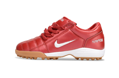 Kids Nike Total 90 III TF Artificial Turf Low-Tops Football Shoes - Red/White/Brown