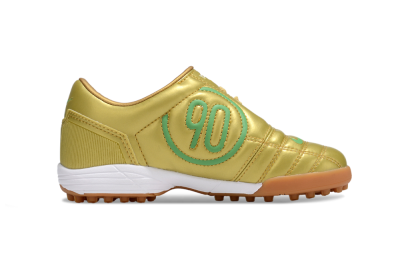 Kids Nike Total 90 III TF Artificial Turf Low-Tops Football Shoes - Gold/Green/White