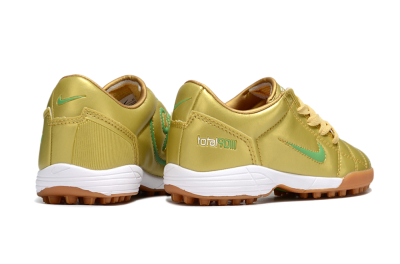 Kids Nike Total 90 III TF Artificial Turf Low-Tops Football Shoes - Gold/Green/White