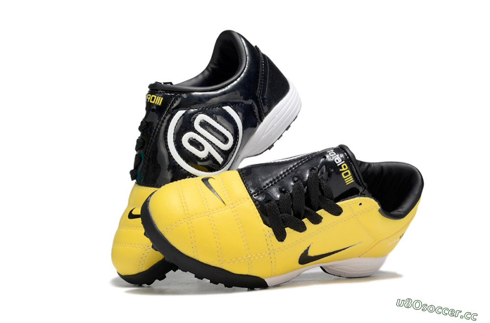 Kids Nike Total 90 III TF Artificial Turf Low-Tops Football Shoes - Yellow/Black/White 0